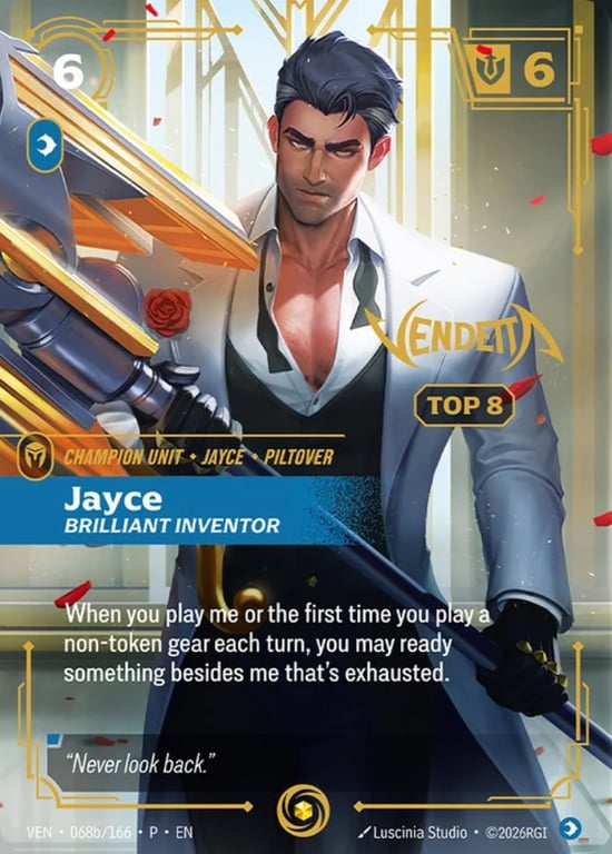 Jayce, Brilliant Inventor, Riftbound card VEN-068b-P