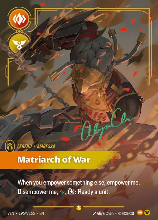 Ambessa, Matriarch of War, Riftbound card VEN-196*
