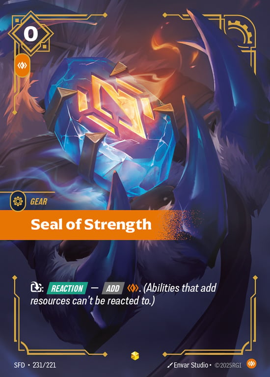 Seal of Strength, Riftbound card SFD-231