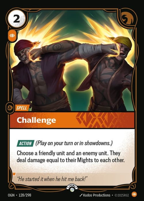 Challenge, Riftbound card OGN-128p