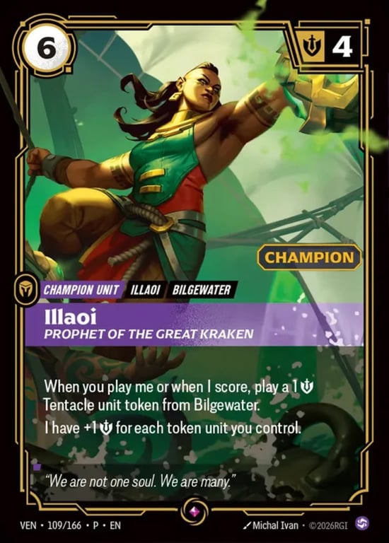 Illaoi, Prophet of the Great Kraken, Riftbound card VEN-109-C