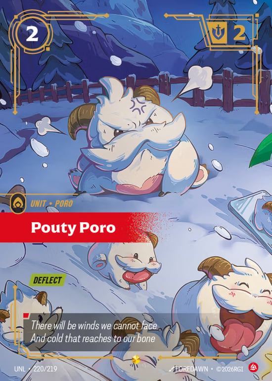 Pouty Poro, Riftbound card UNL-220