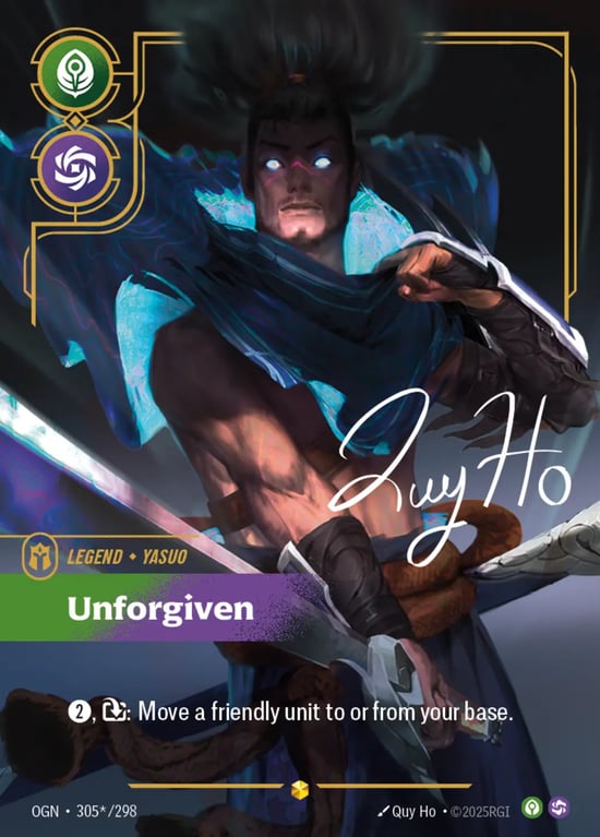 Yasuo, Unforgiven, Riftbound card OGN-305*
