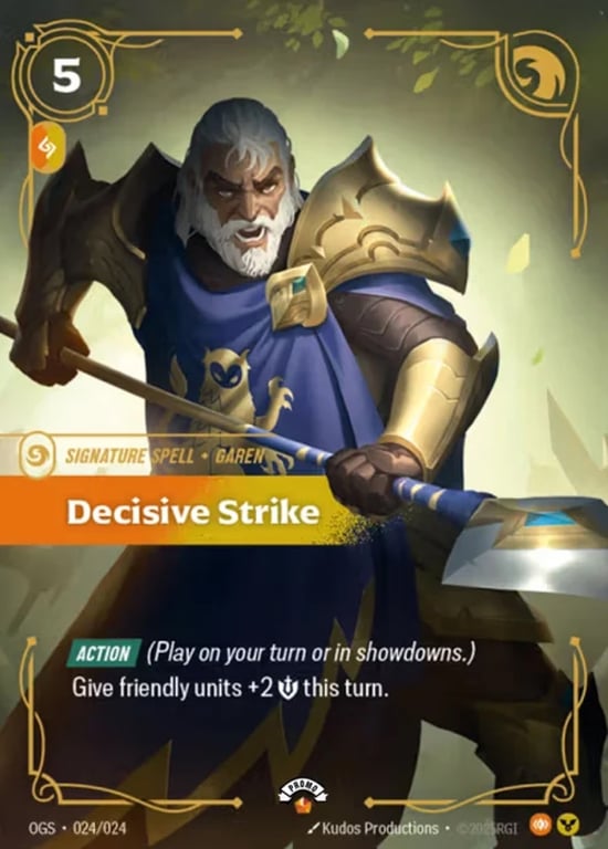 Decisive Strike, Riftbound card OGS-024-p