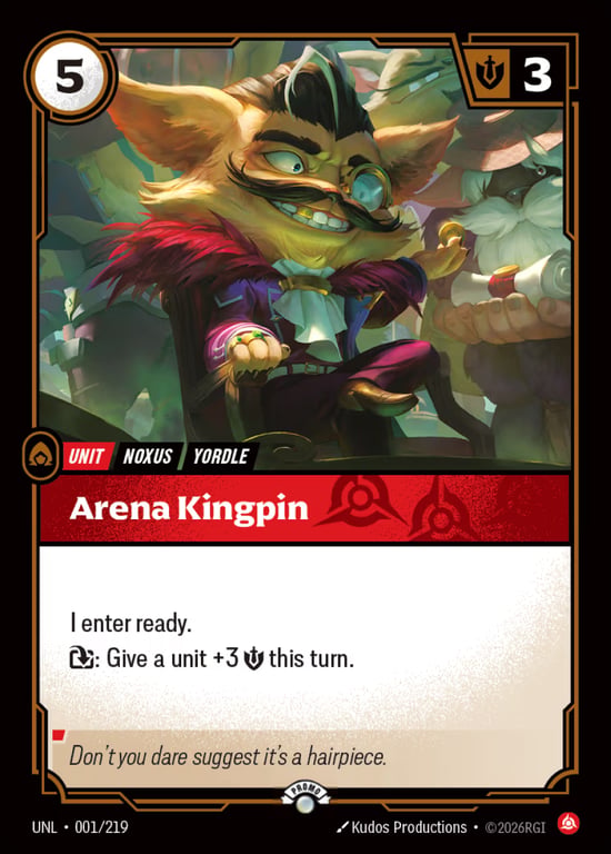 Arena Kingpin, Riftbound card UNL-001-p
