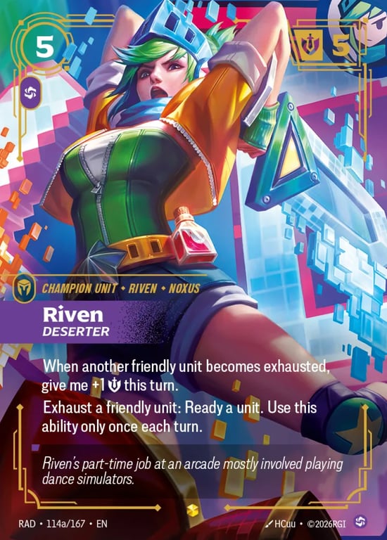Riven, Deserter, Riftbound card RAD-114a