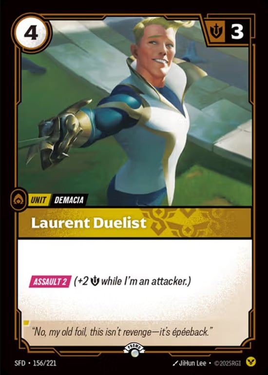 Laurent Duelist, Riftbound card SFD-156-p