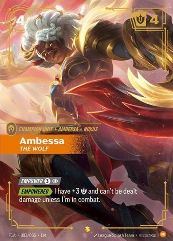 Ambessa, The Wolf, Riftbound card T1A-001