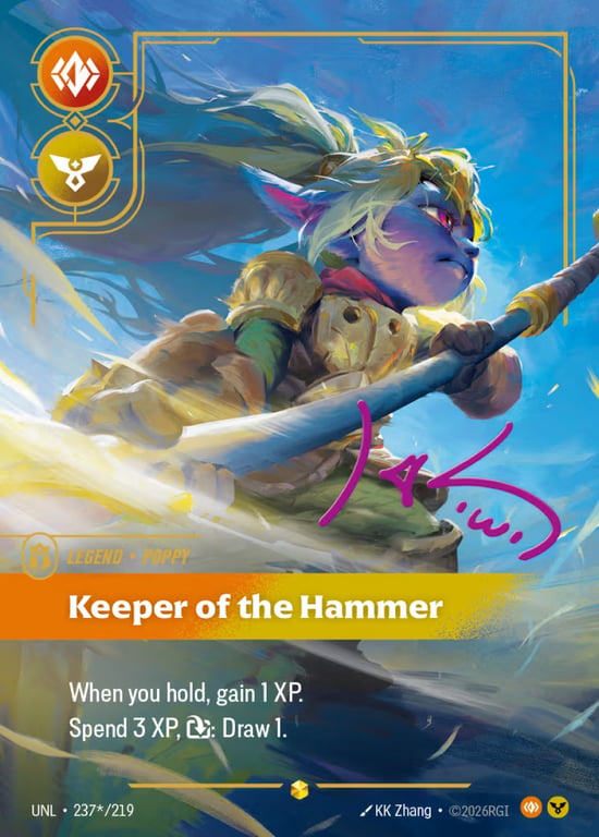 Poppy, Keeper of the Hammer, Riftbound card UNL-237*