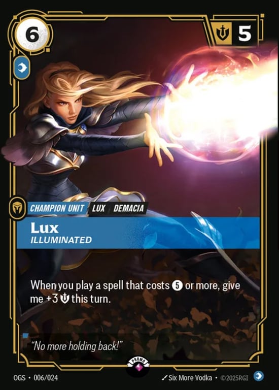 Lux, Illuminated, Riftbound card OGS-006-p