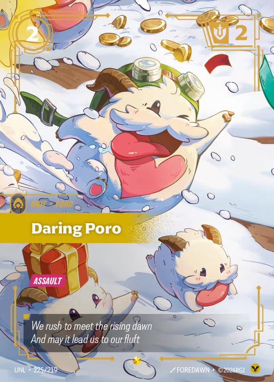 Daring Poro, Riftbound card UNL-225