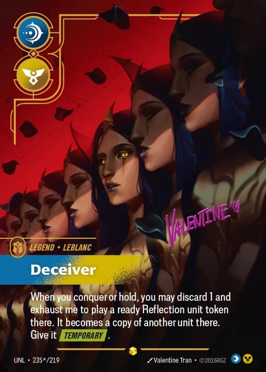 LeBlanc, Deceiver, Riftbound card UNL-235*