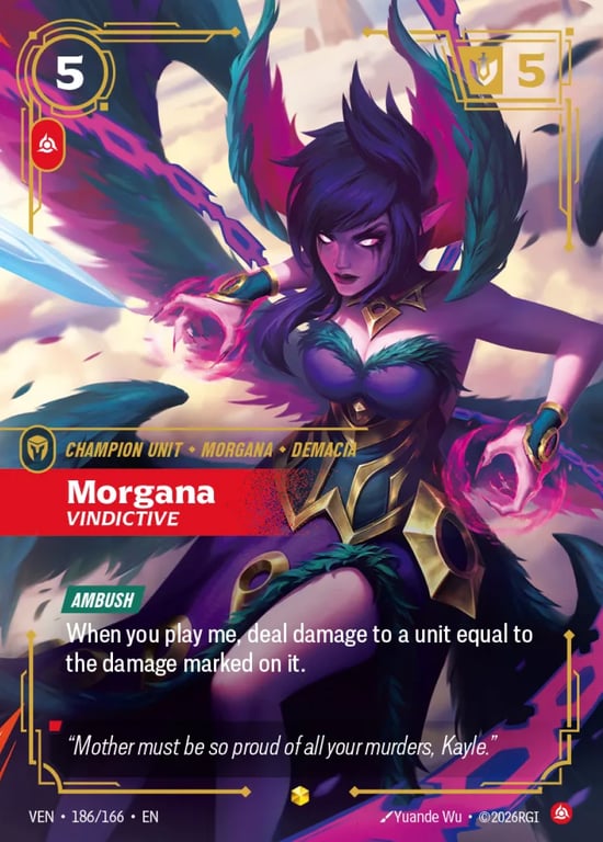 Morgana, Vindictive, Riftbound card VEN-186