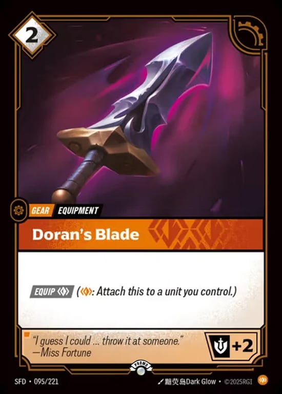Doran's Blade, Riftbound card SFD-095-p