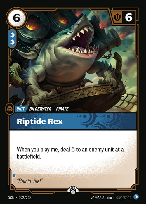 Riptide Rex, Riftbound card OGN-092p