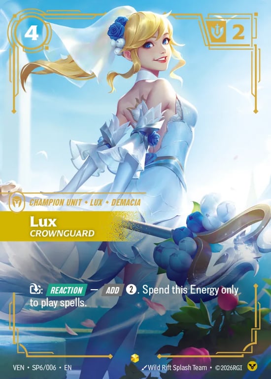 Lux, Crownguard, Riftbound card VEN-SP6