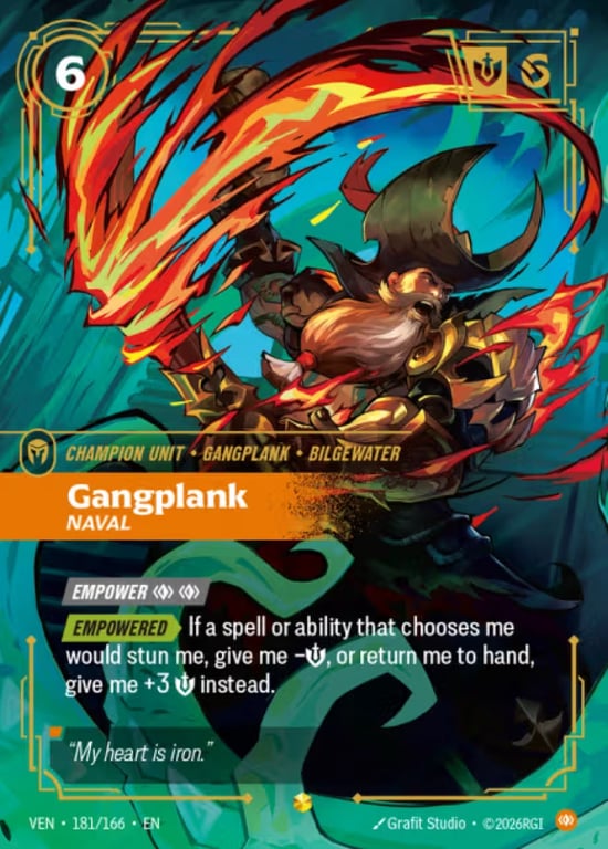 Gangplank, Naval, Riftbound card VEN-181