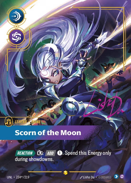 Diana, Scorn of the Moon, Riftbound card UNL-234*