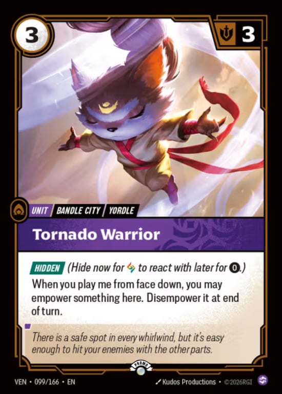 Tornado Warrior, Riftbound card VEN-099-P