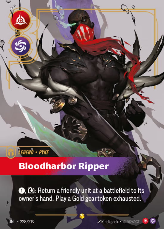 Pyke, Bloodharbor Ripper, Riftbound card UNL-228
