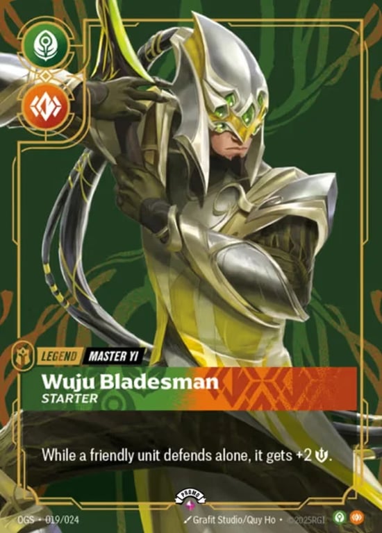Master Yi, Wuju Bladesman, Riftbound card OGS-019-p