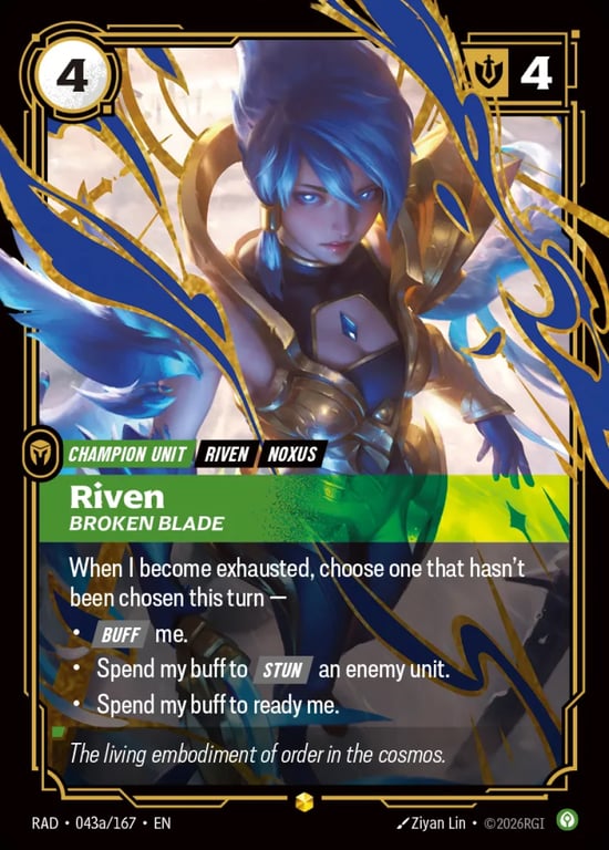 Riven, Broken Blade, Riftbound card RAD-043a