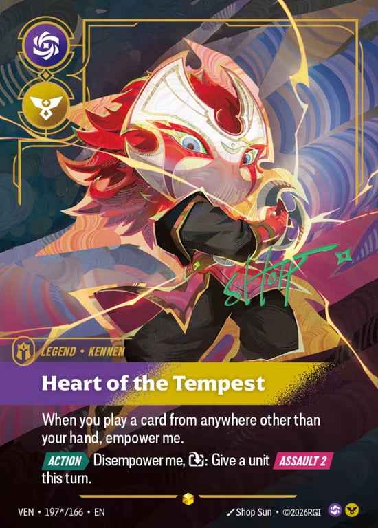 Kennen, Heart of the Tempest, Riftbound card VEN-197*