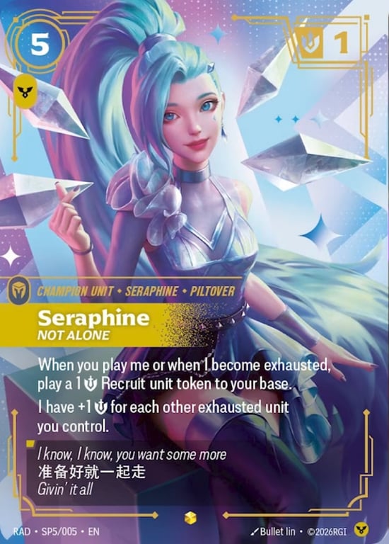 Seraphine, Not Alone, Riftbound card RAD-SP5