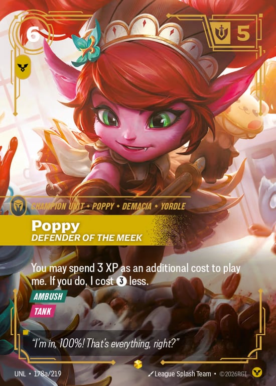 Poppy, Defender of the Meek, Riftbound card UNL-178a