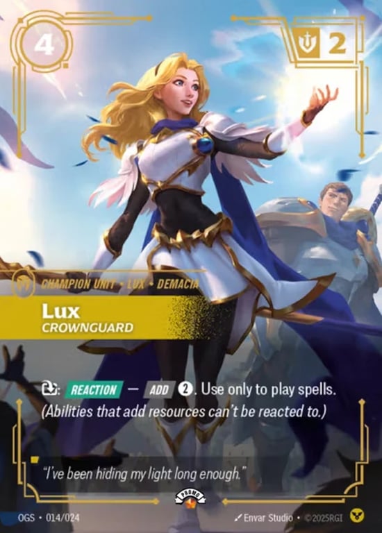 Lux, Crownguard, Riftbound card OGS-014-p