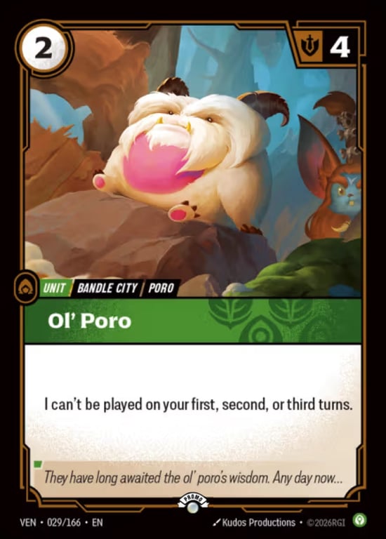 Ol' Poro, Riftbound card VEN-029-P