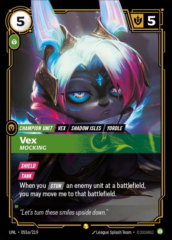 Vex, Mocking, Riftbound card UNL-055a