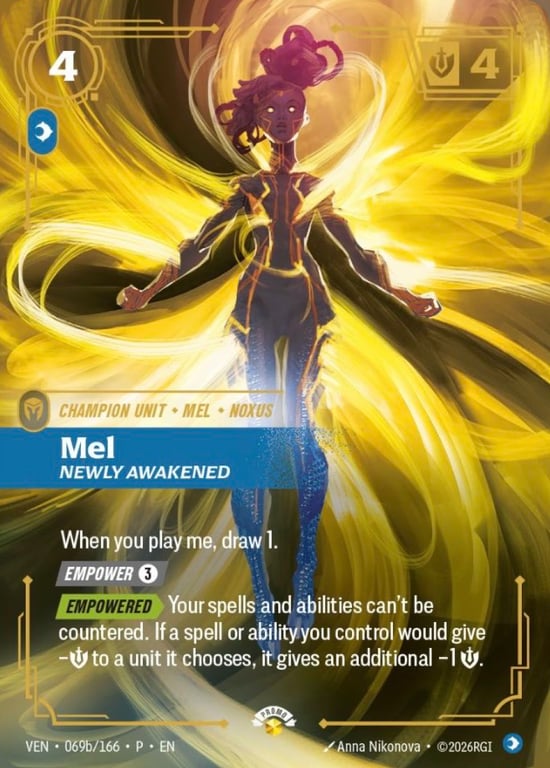 Mel, Newly Awakened, Riftbound card VEN-069b-P