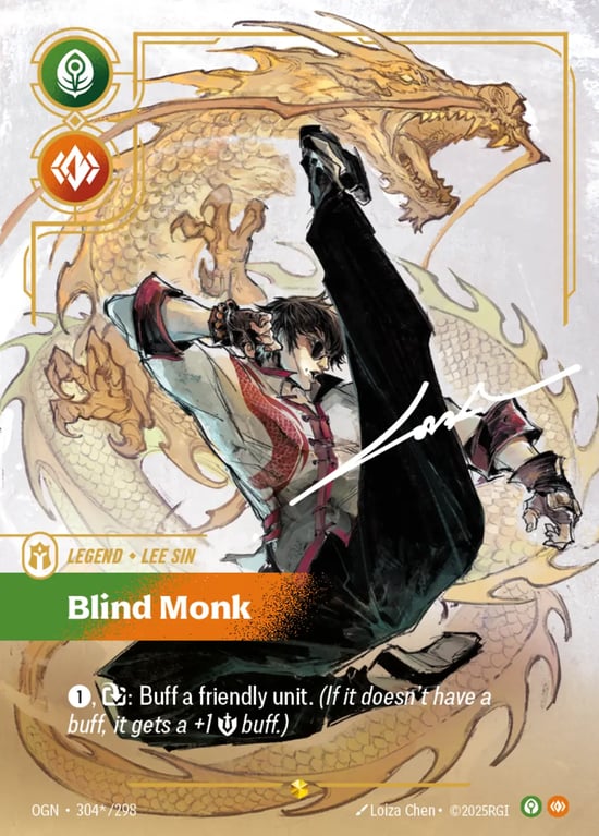 Lee Sin, Blind Monk, Riftbound card OGN-304*