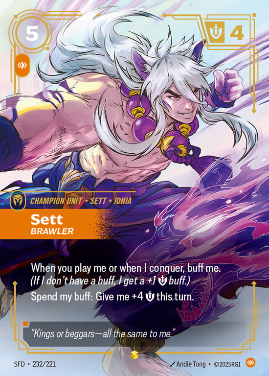 Sett, Brawler, Riftbound card SFD-232