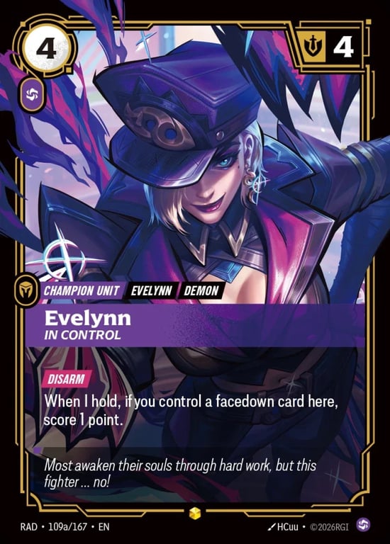 Evelynn, In Control, Riftbound card RAD-109a