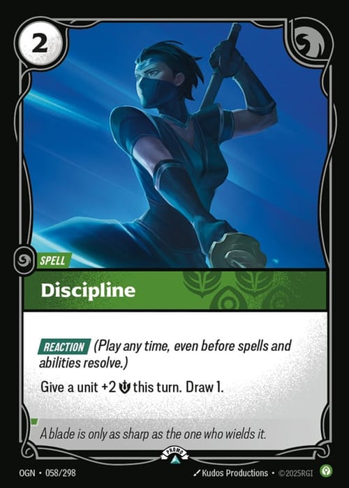 Discipline, Riftbound card OGN-058p