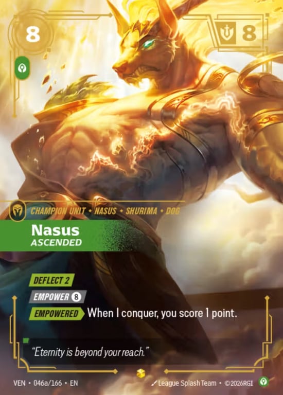 Nasus, Ascended, Riftbound card VEN-046a