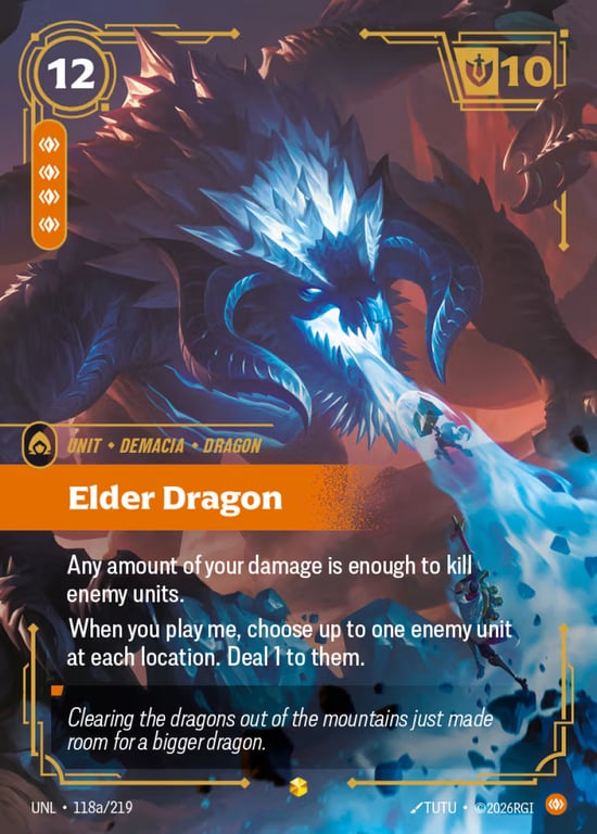 Elder Dragon, Riftbound card UNL-118a