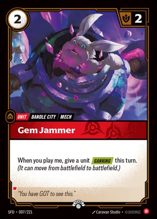 Gem Jammer, Riftbound card SFD-007-p
