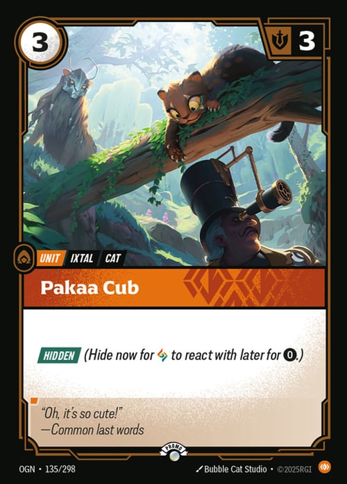 Pakaa Cub, Riftbound card OGN-135p