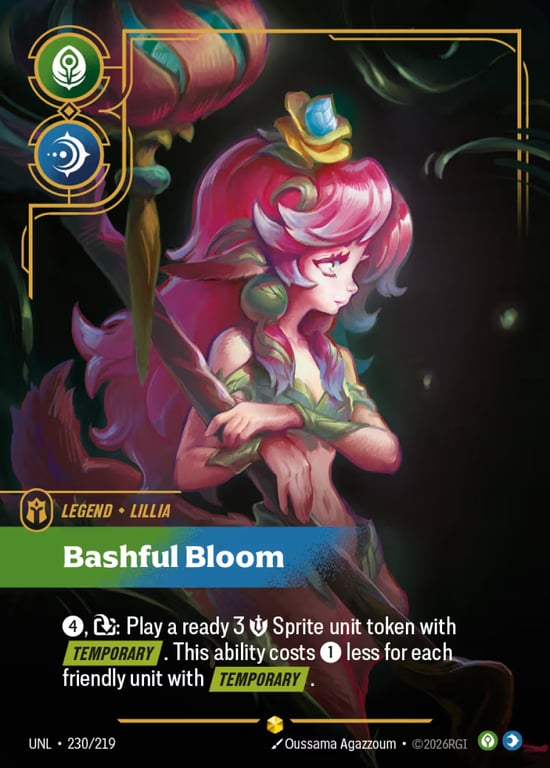 Lillia, Bashful Bloom, Riftbound card UNL-230