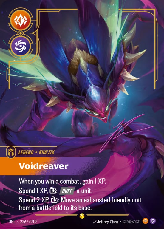 Kha'Zix, Voidreaver, Riftbound card UNL-236*