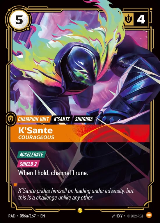 K'Sante, Couragious, Riftbound card RAD-086a