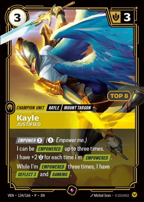 Kayle, Justified, Riftbound card VEN-134-P