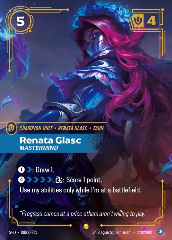 Renata Glasc, Mastermind, Riftbound card SFD-088a