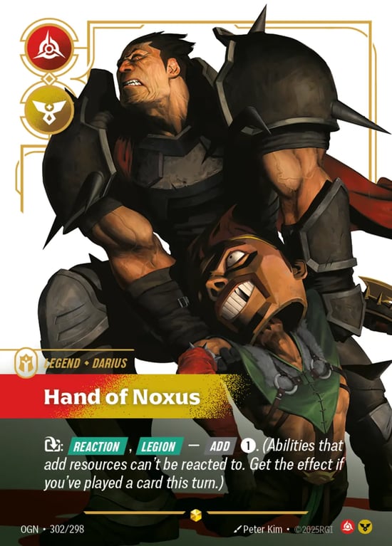Darius, Hand of Noxus, Riftbound card OGN-302