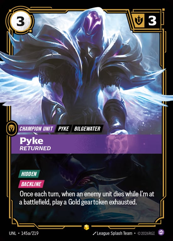 Pyke, Returned, Riftbound card UNL-145a