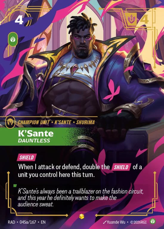 K'Sante, Dauntless, Riftbound card RAD-045a