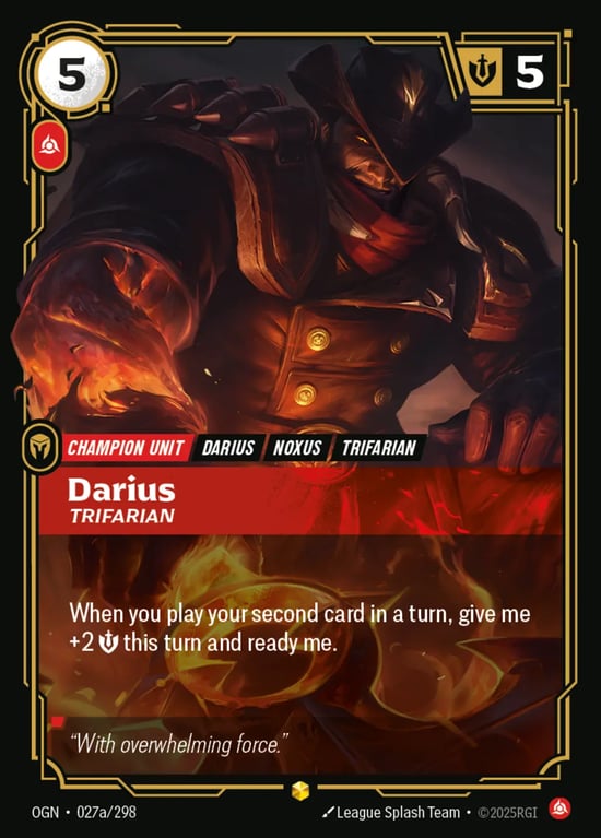 Darius, Trifarian, Riftbound card OGN-027a